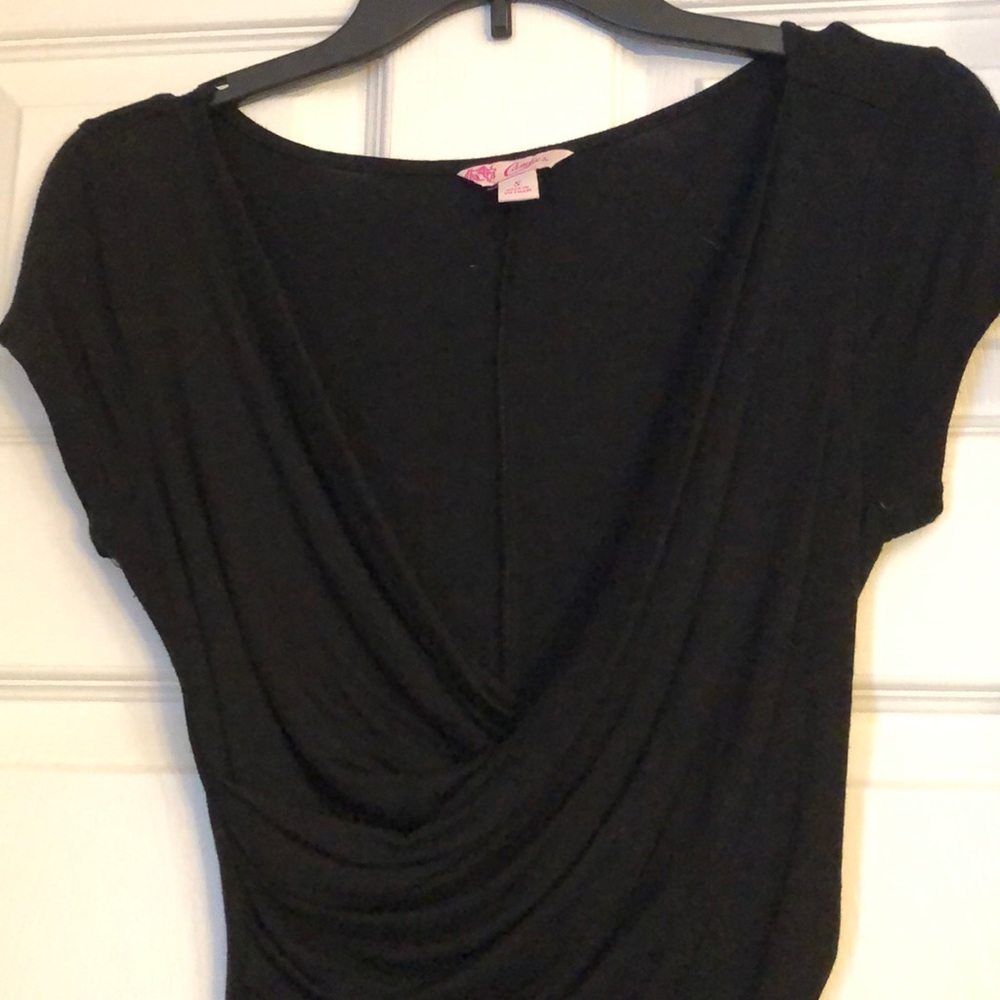 Candie’s Ruched Black Top